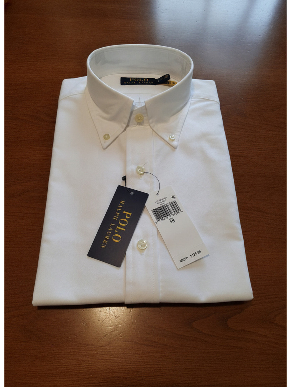 Polo Ralph Lauren Classic Fit White Button-Down Dress Shirt Size 15 32/33